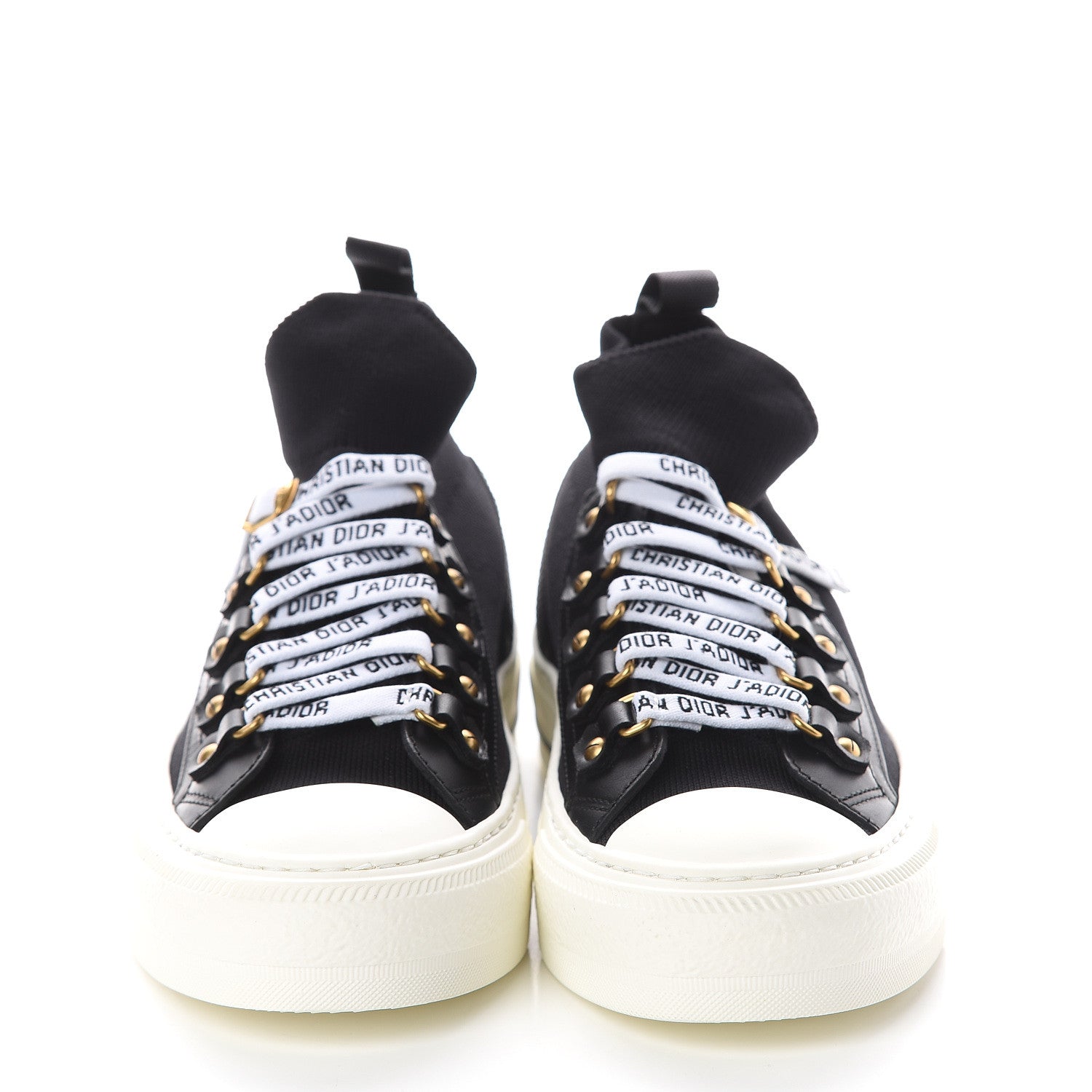Christian Dior Technical Mesh Calfskin Womens Walk'N'Dior High Top Sneaker 35.5 Black 2 of 7