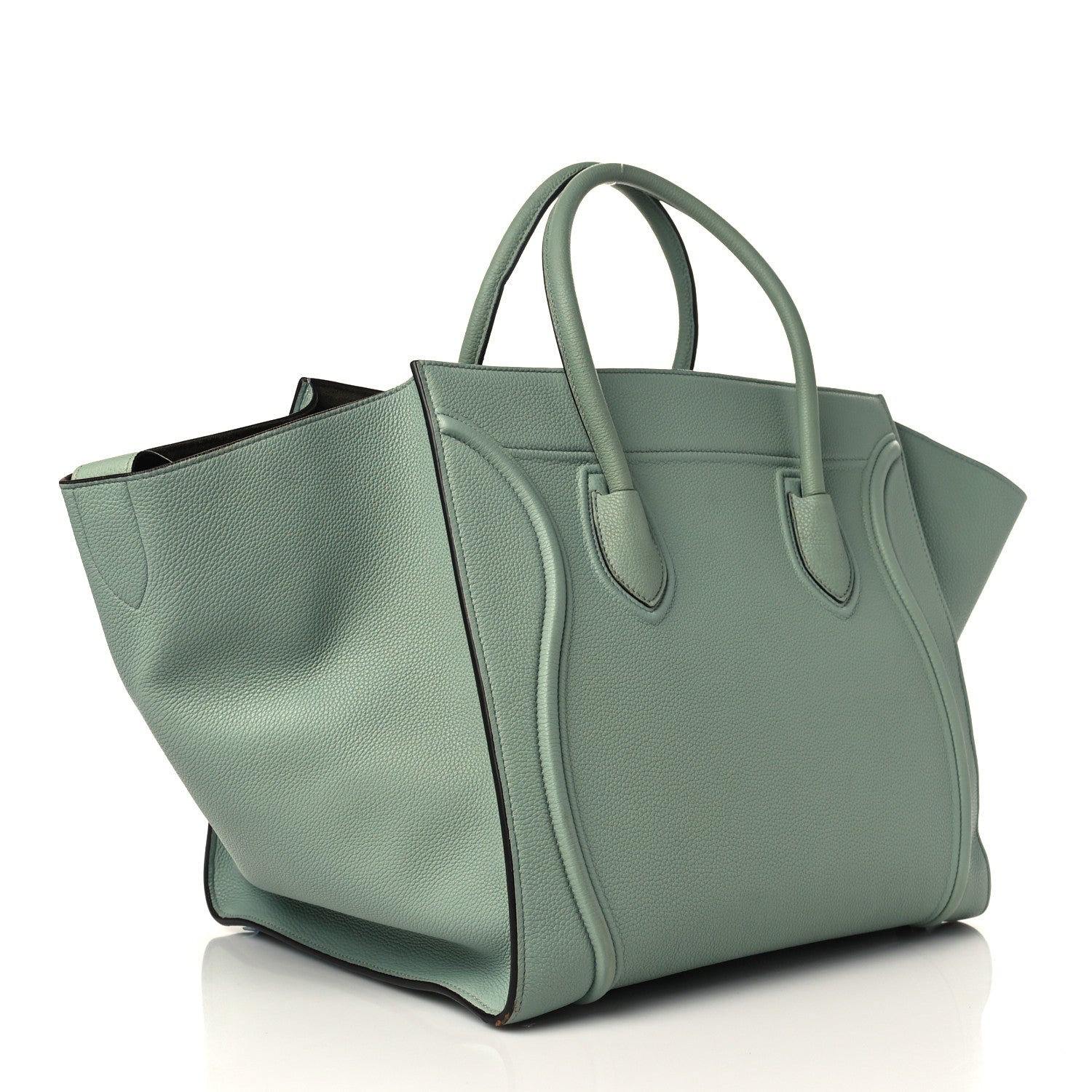 Celine Baby Grained Calfskin Medium Phantom Luggage Jade 2 of 12