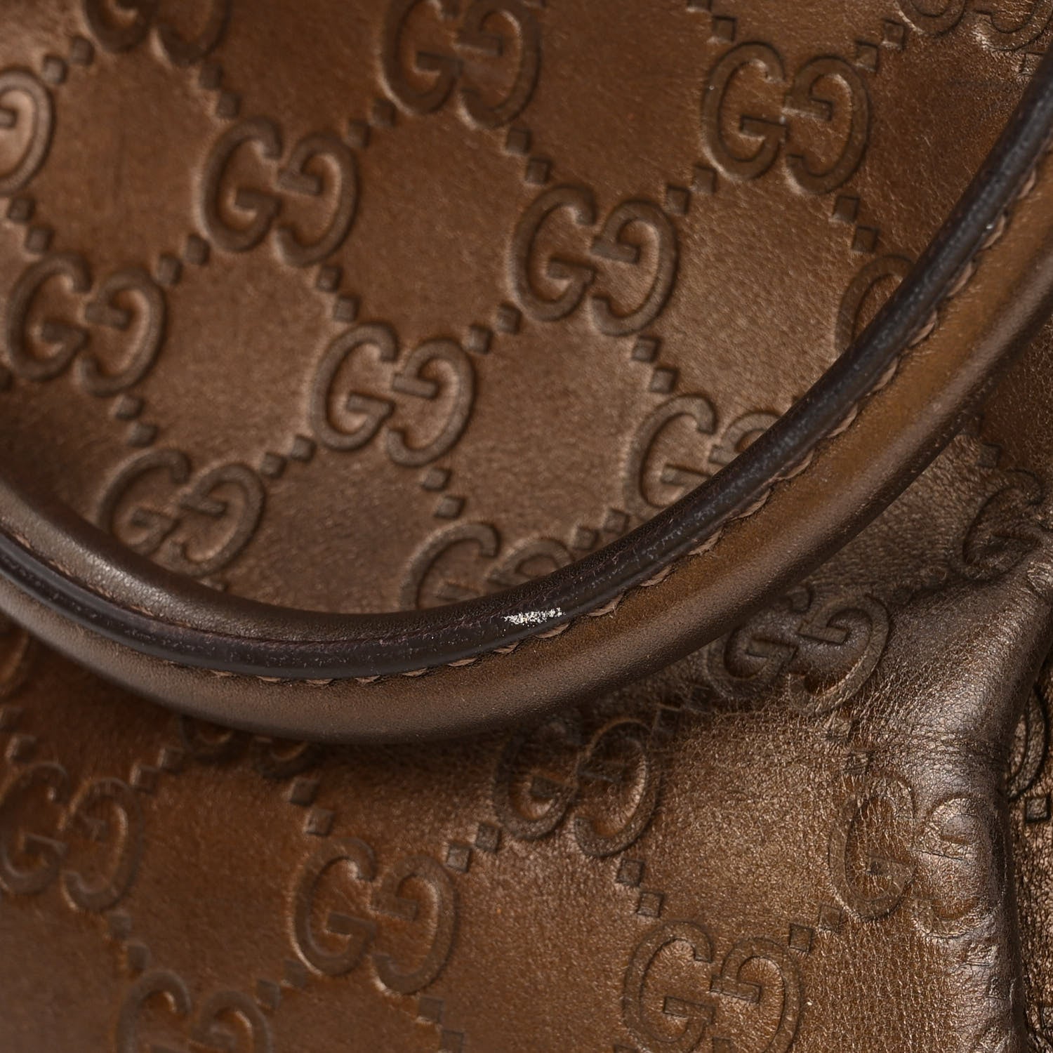 Gucci Metallic Guccissima Medium Sukey Tote Bronze 14 of 14