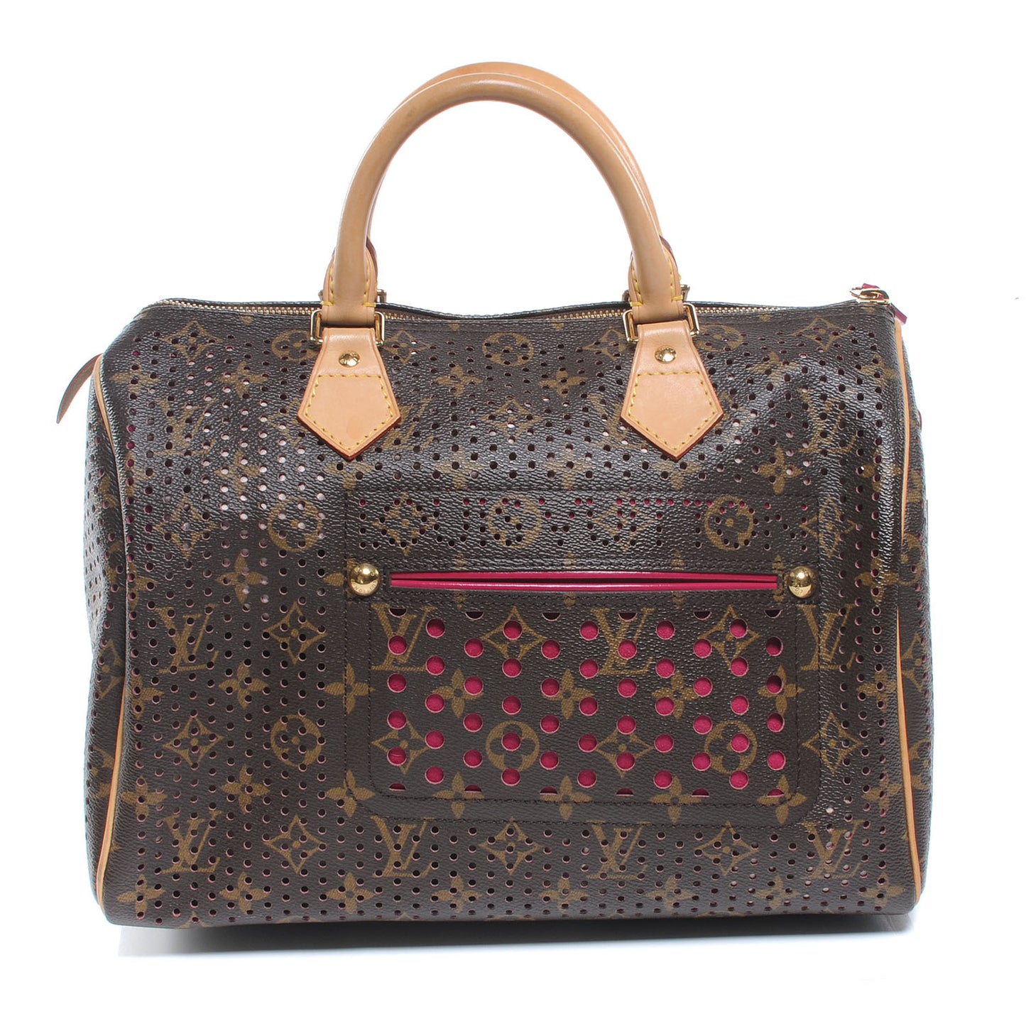Monogram Perforated Speedy 30 Fuchsia
