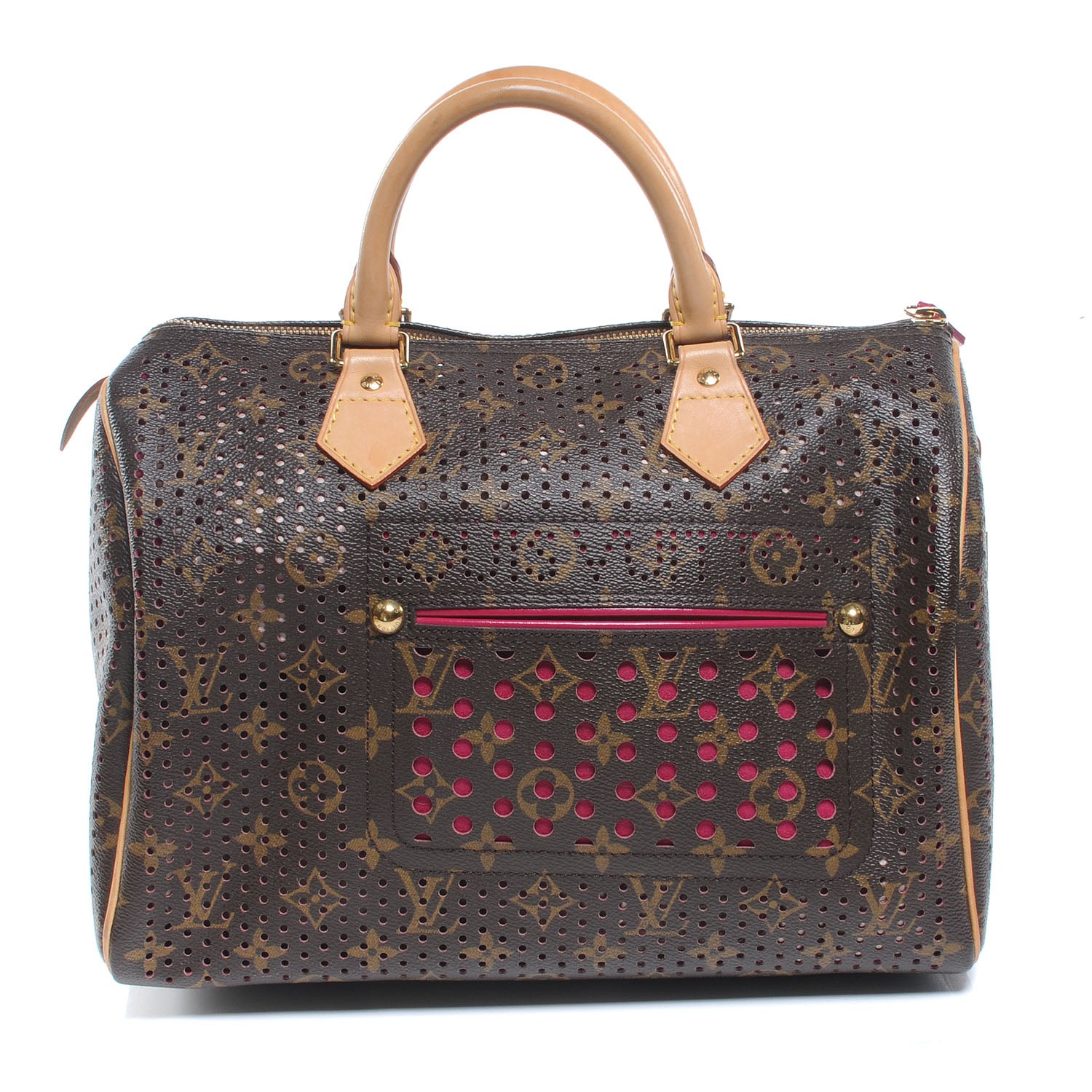 Louis Vuitton Monogram Perforated Speedy 30 Fuchsia 1 of 8