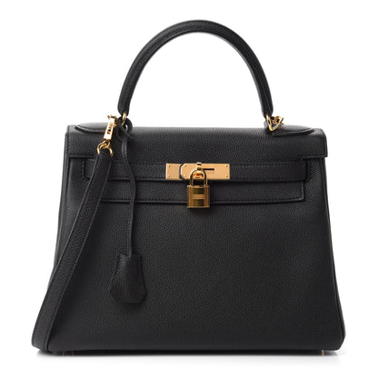 Hermes Togo Kelly Retourne 28 Black 1 of 10