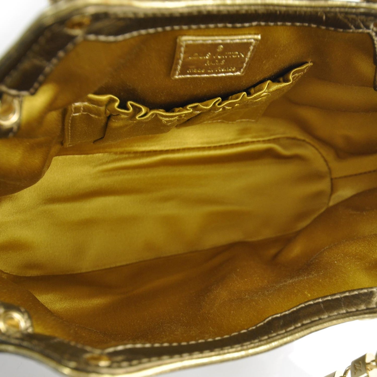 Cuir Gold Monogram Embossed Theda PM