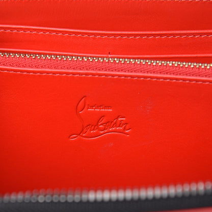 Christian Louboutin Calfskin Panettone Spiked Zip Around Wallet Black 6 of 7