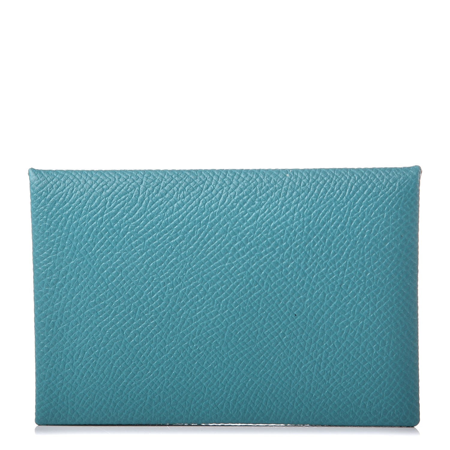 Hermes Epsom Calvi Card Case Bleu Paon 1 of 18