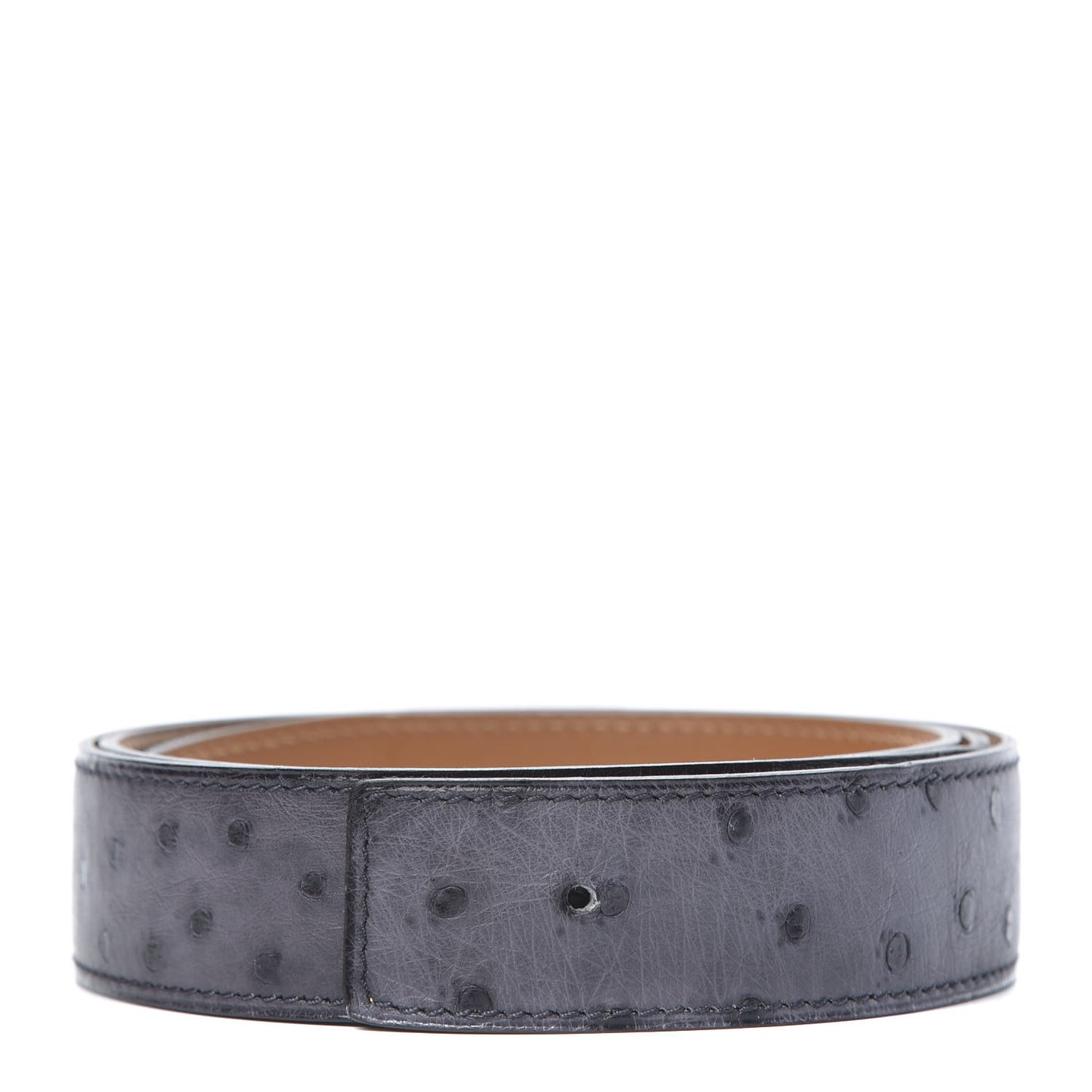 Ostrich 32mm Belt Strap 90 Gris Agate