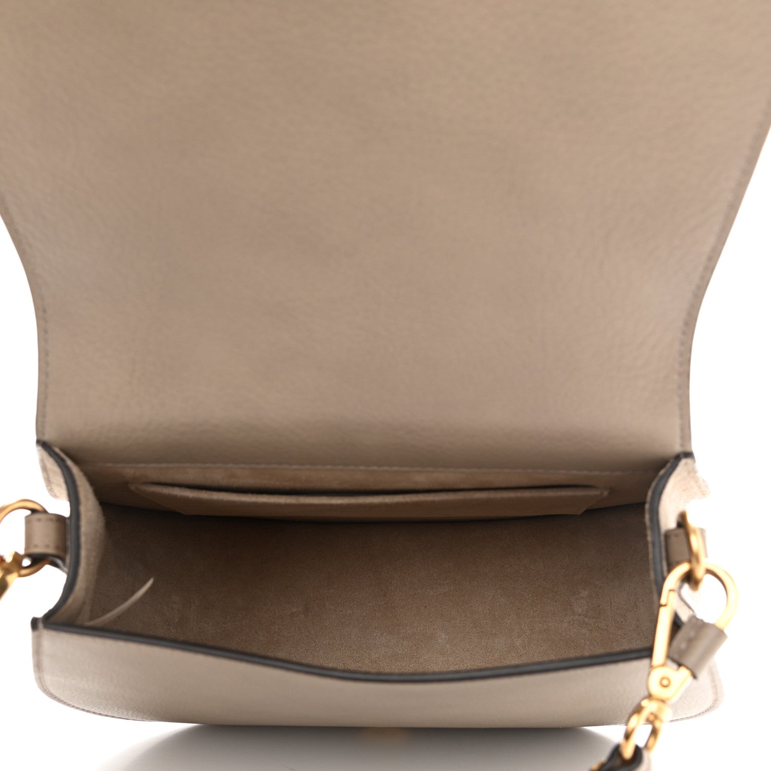 Chloe Calfskin Suede Medium Nile Bracelet Bag Motty Grey 5 of 13