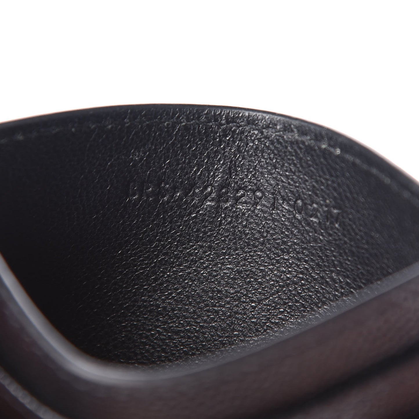 Grain De Poudre Matelasse Chevron Monogram Credit Card Case Black