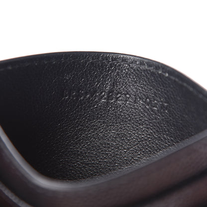 Saint Laurent Grain De Poudre Matelasse Chevron Monogram Credit Card Case Black 7 of 7