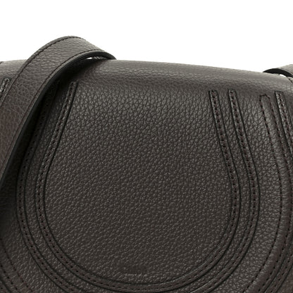 Chloe Grained Calfskin Small Marcie Round Crossbody Bag Bold Brown 9 of 11