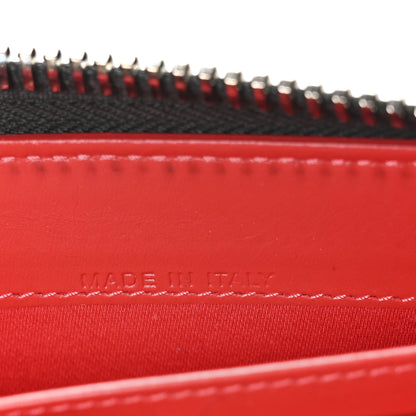 Christian Louboutin Calfskin Empire Panettone Spiked Zip Around Wallet Black 7 of 8