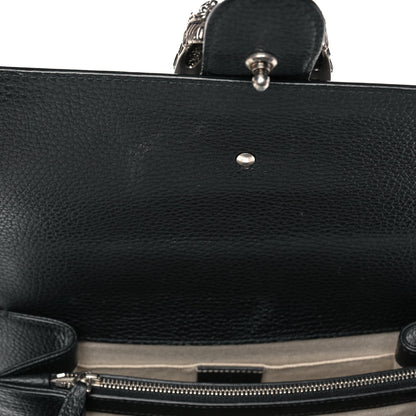 Gucci Dollar Calfskin Crystal Web Medium Dionysus Bamboo Top Handle Bag Black Black Diamond 14 of 14