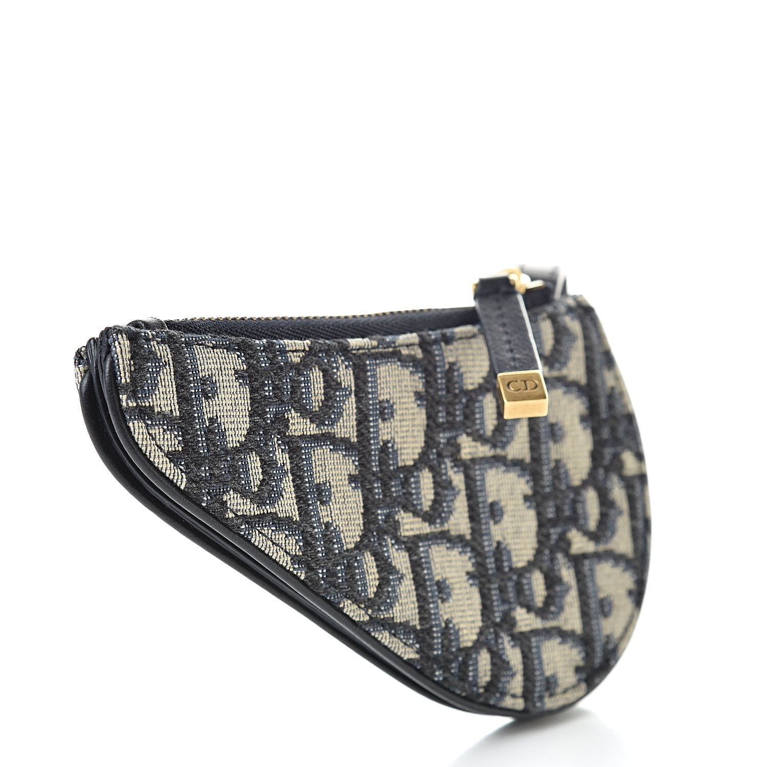 Christian Dior Oblique Saddle Coin Purse Blue 3 of 8