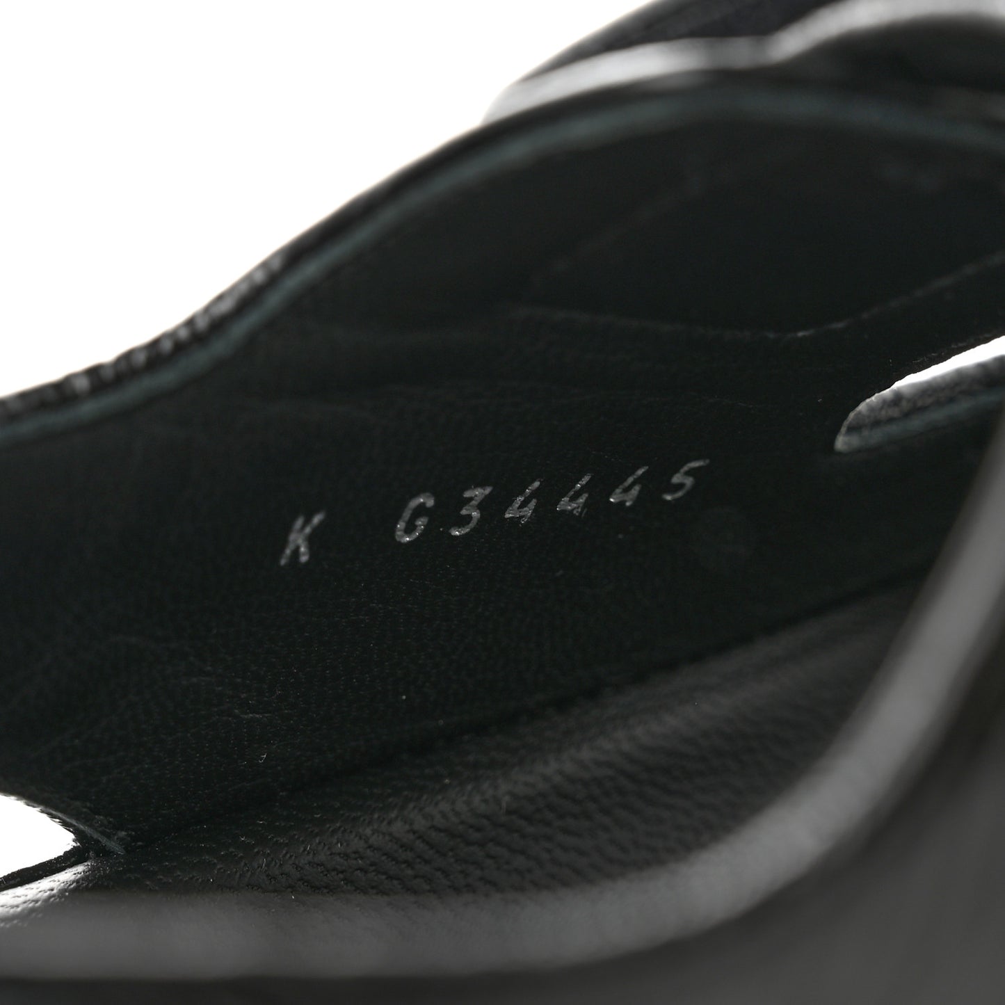 Patent Calfskin Velcro Dad Sandals 38 Black