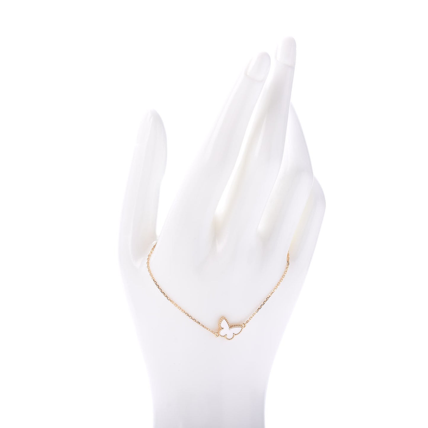 18K Yellow Gold Mother of Pearl Sweet Alhambra Butterfly Bracelet