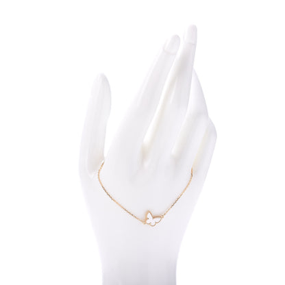 Van Cleef & Arpels 18K Yellow Gold Mother of Pearl Sweet Alhambra Butterfly Bracelet 2 of 5