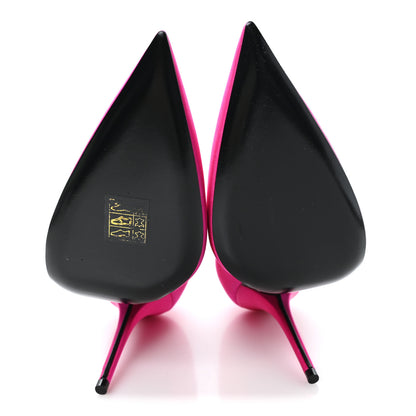 Saint Laurent Satin Crepe Marylin 110 Pumps 36.5 Fuchsia 6 of 9