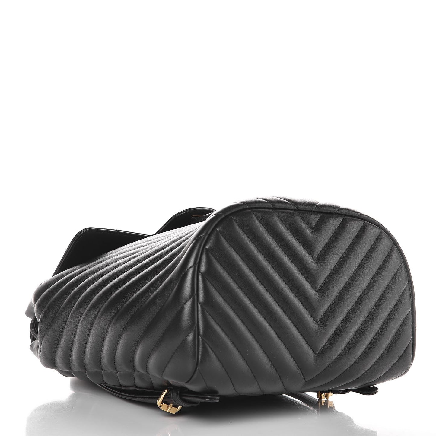 Calfskin Chevron Quilted Small Urban Spirit Backpack Black