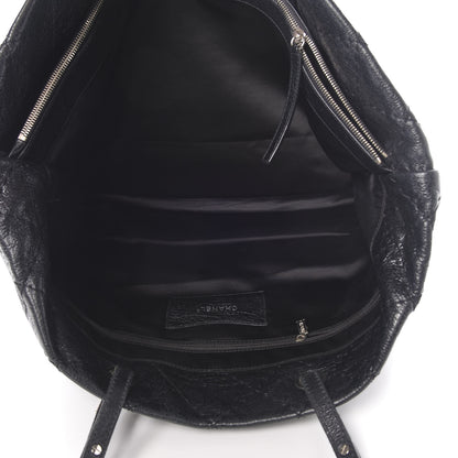 Chanel Glazed Calfskin Large On The Road Tote Black 6 of 17