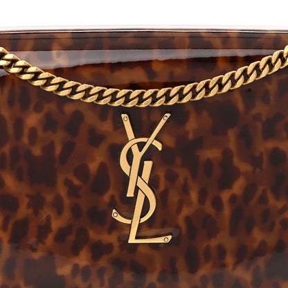 Saint Laurent Patent Monogram Chain Wallet Tortoiseshell 7 of 11