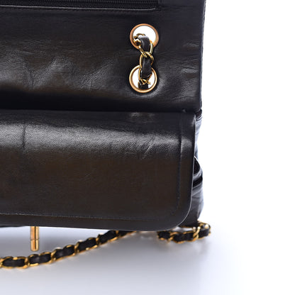 Chanel Lambskin Quilted Medium Double Flap Black 14 of 18
