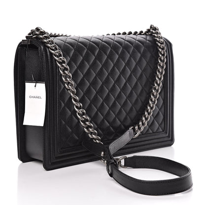 Chanel Caviar Quilted Large Boy Flap Black 3 of 12