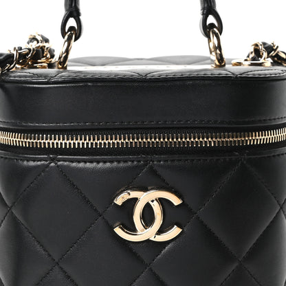 Chanel Lambskin Quilted Trendy Vanity Case Black 8 of 10