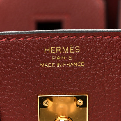 Hermes Togo Birkin 25 Rouge H 6 of 10