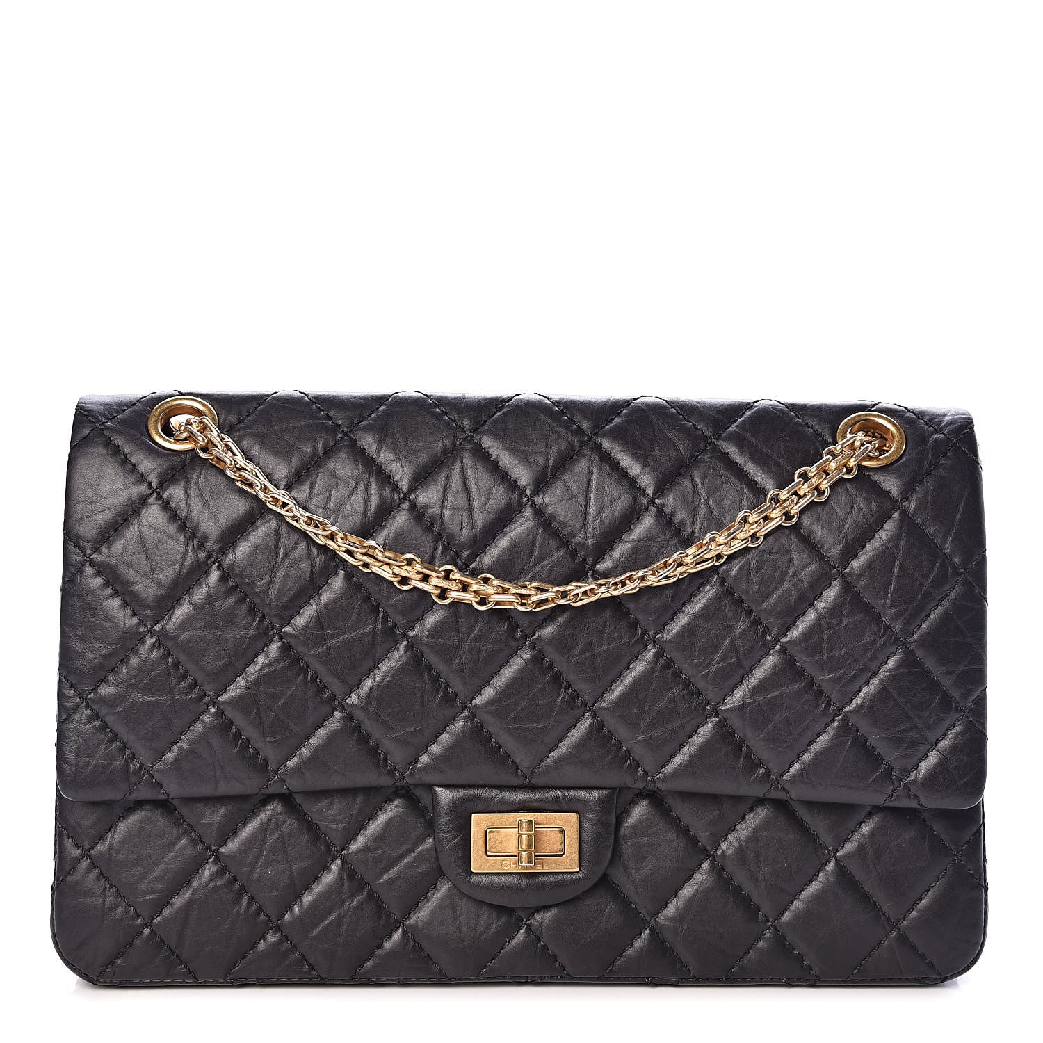 Chanel Aged Calfskin Quilted 2.55 Reissue 226 Flap Black 1 of 11