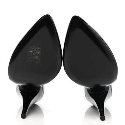 Saint Laurent Patent Venus 110 Slingback Pointed Pumps 38 Black 5 of 8