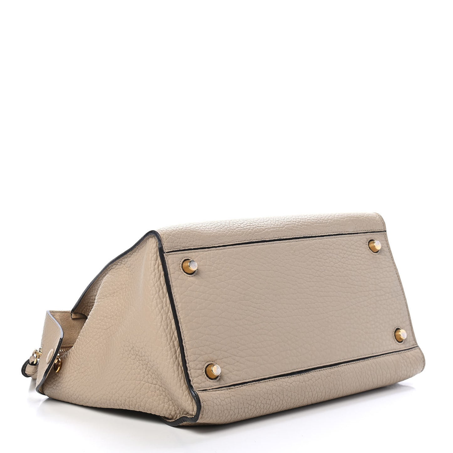 Bullhide Calfskin Small Ring Bag Dune