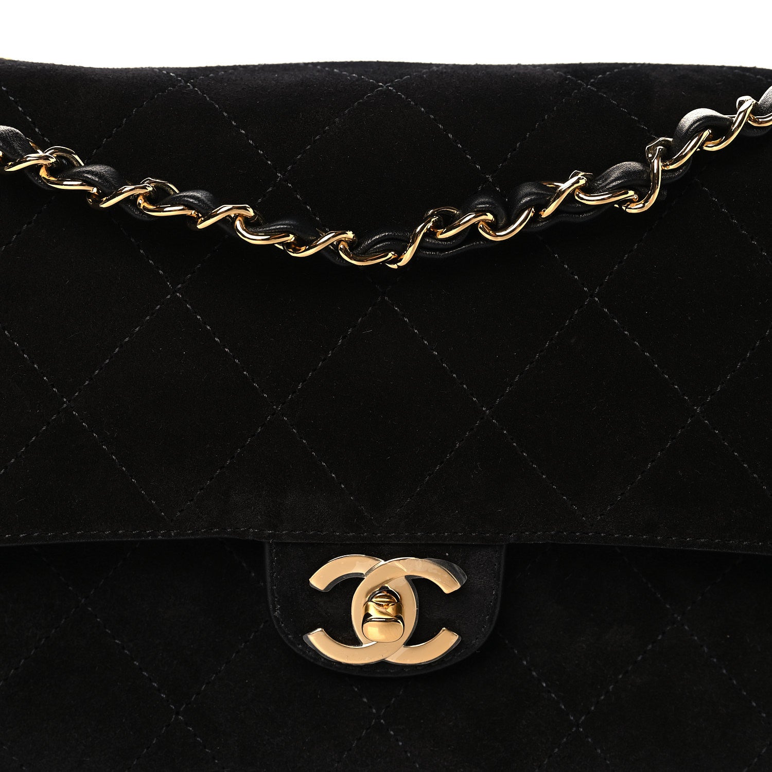 Chanel Suede Calfskin Small Souplissimo Maxi Flap Black 16 of 21