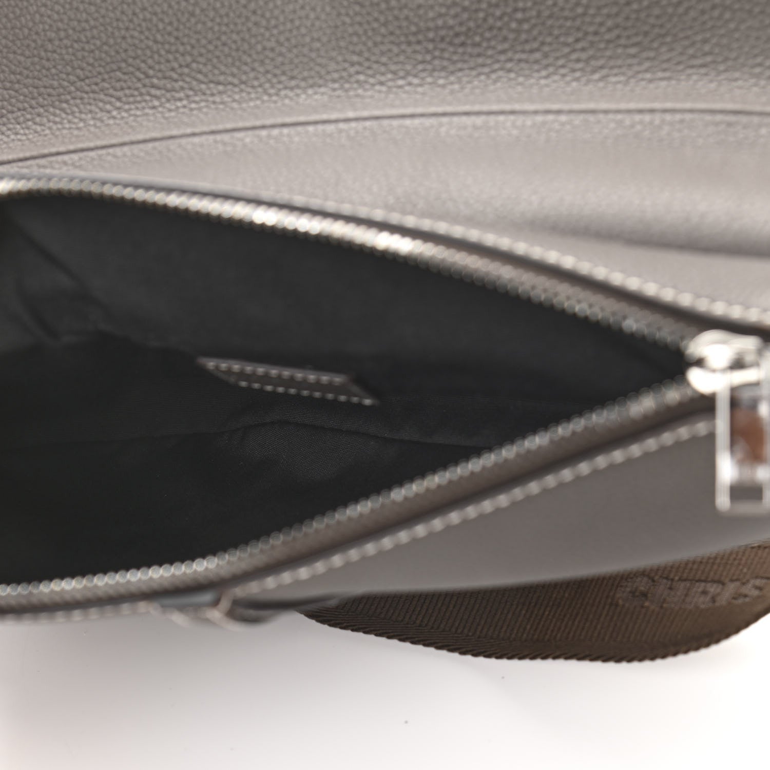Christian Dior Grained Calfskin Mens Saddle Bag Ebony 4 of 9