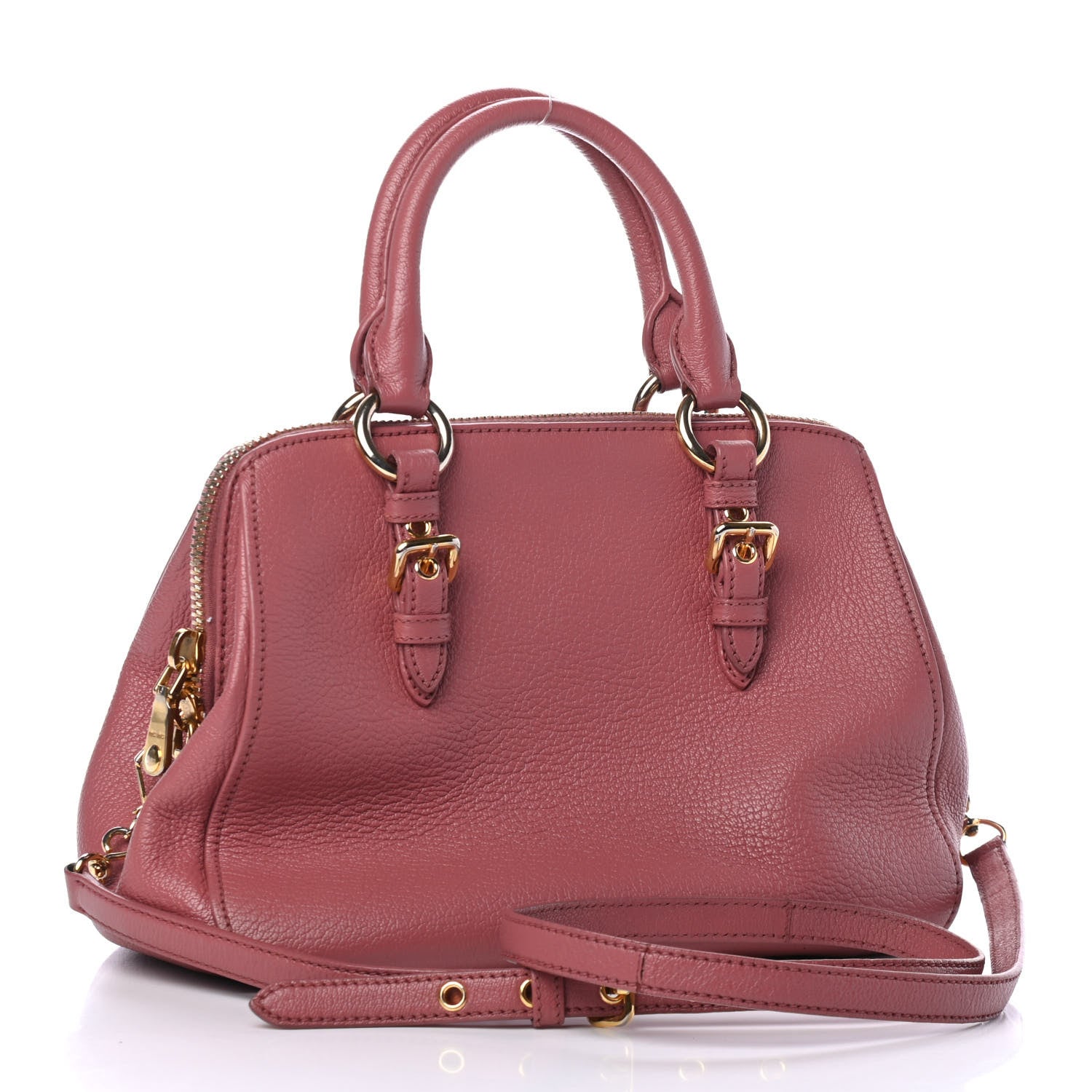 Miu Miu Goatskin Madras Bauletto Peonia 2 of 4