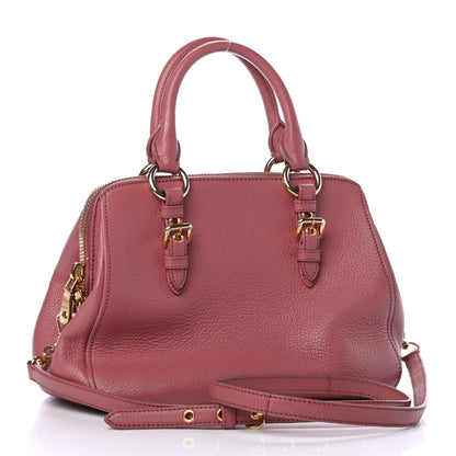 Miu Miu Goatskin Madras Bauletto Peonia 2 of 4