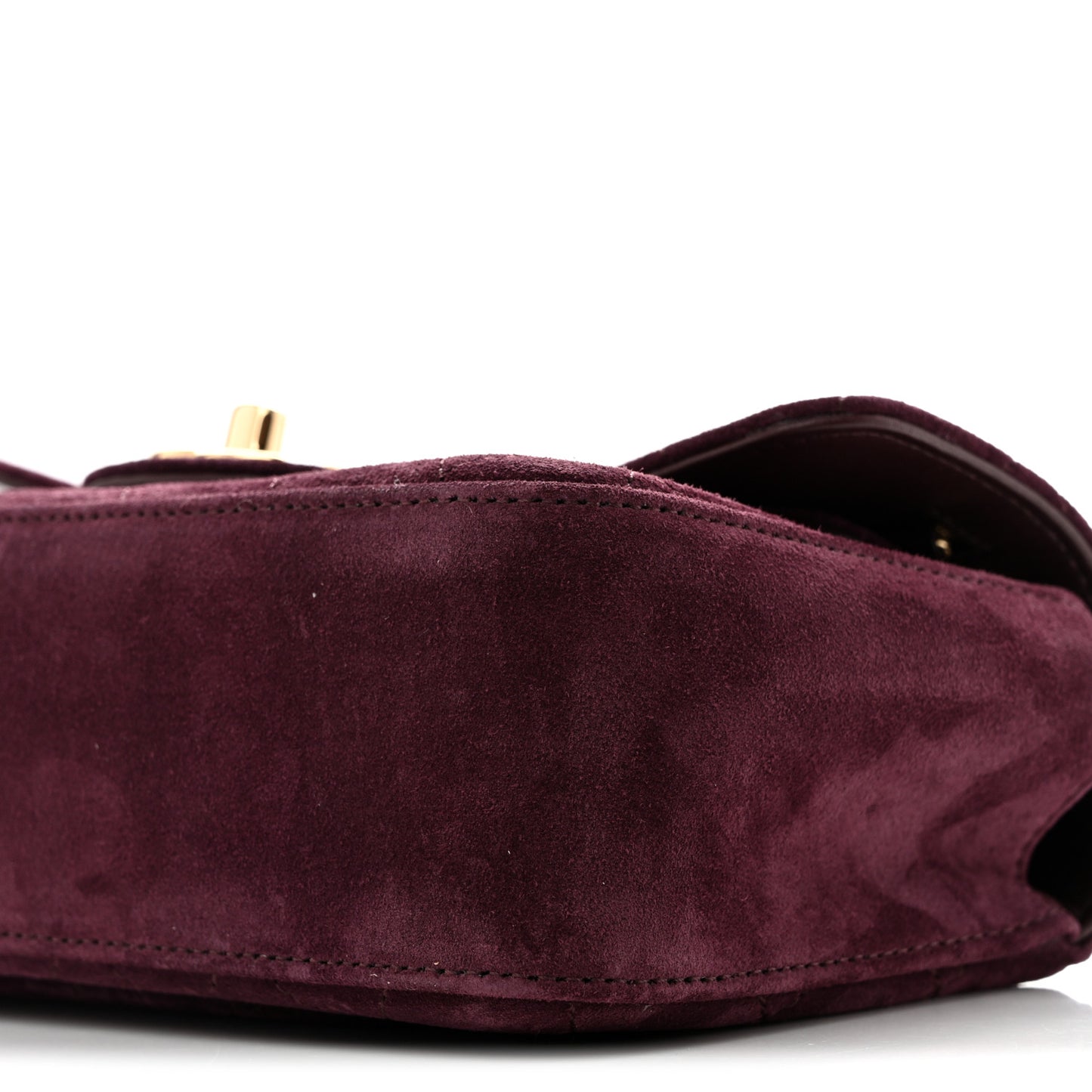 Suede Calfskin Mini Souplissimo Flap Burgundy