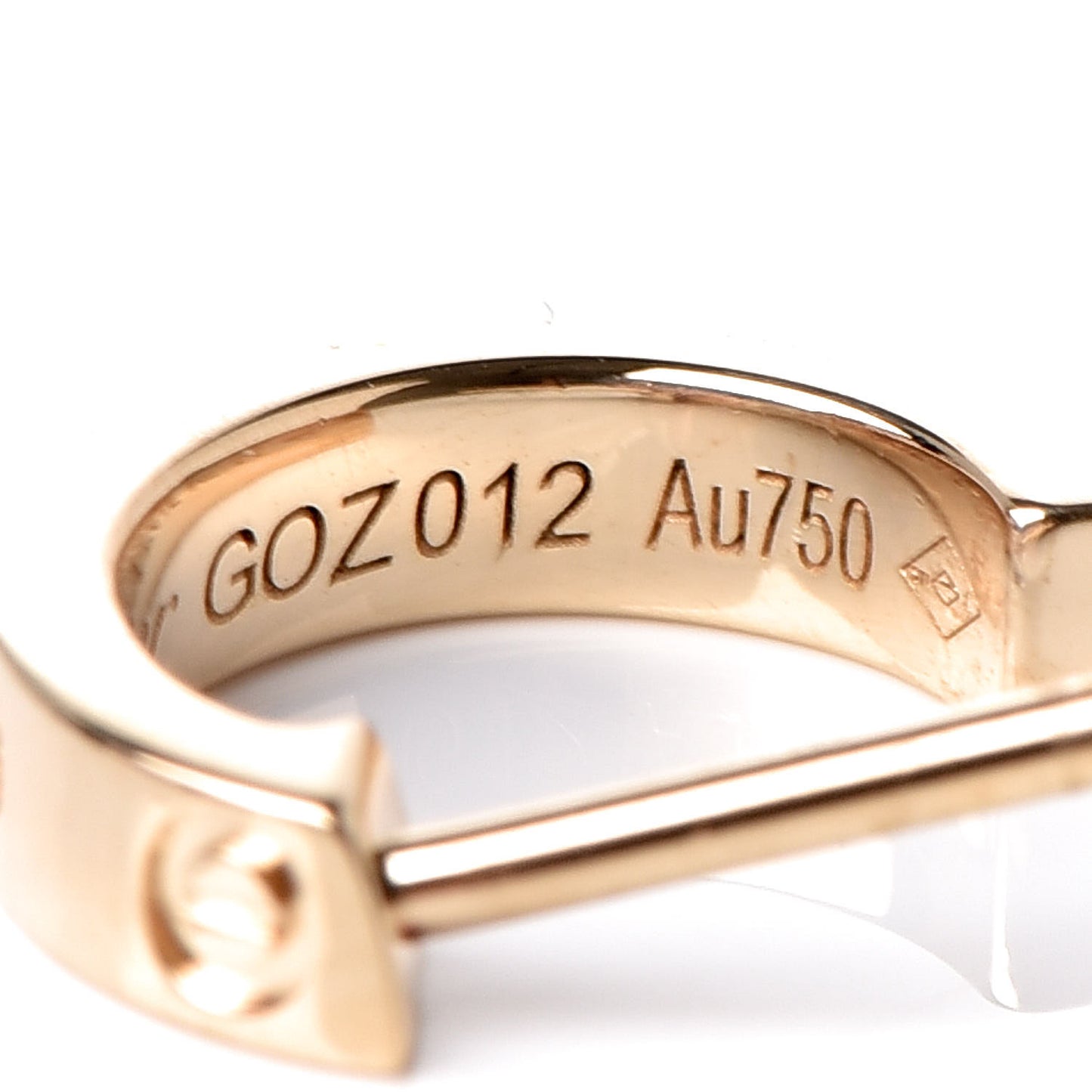 18K Yellow Gold Small LOVE Hoop Earrings
