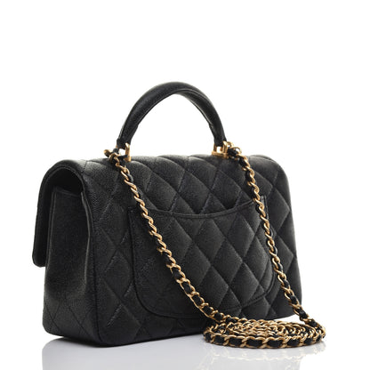 Chanel Caviar Quilted Mini Top Handle Rectangular Flap Black 3 of 9