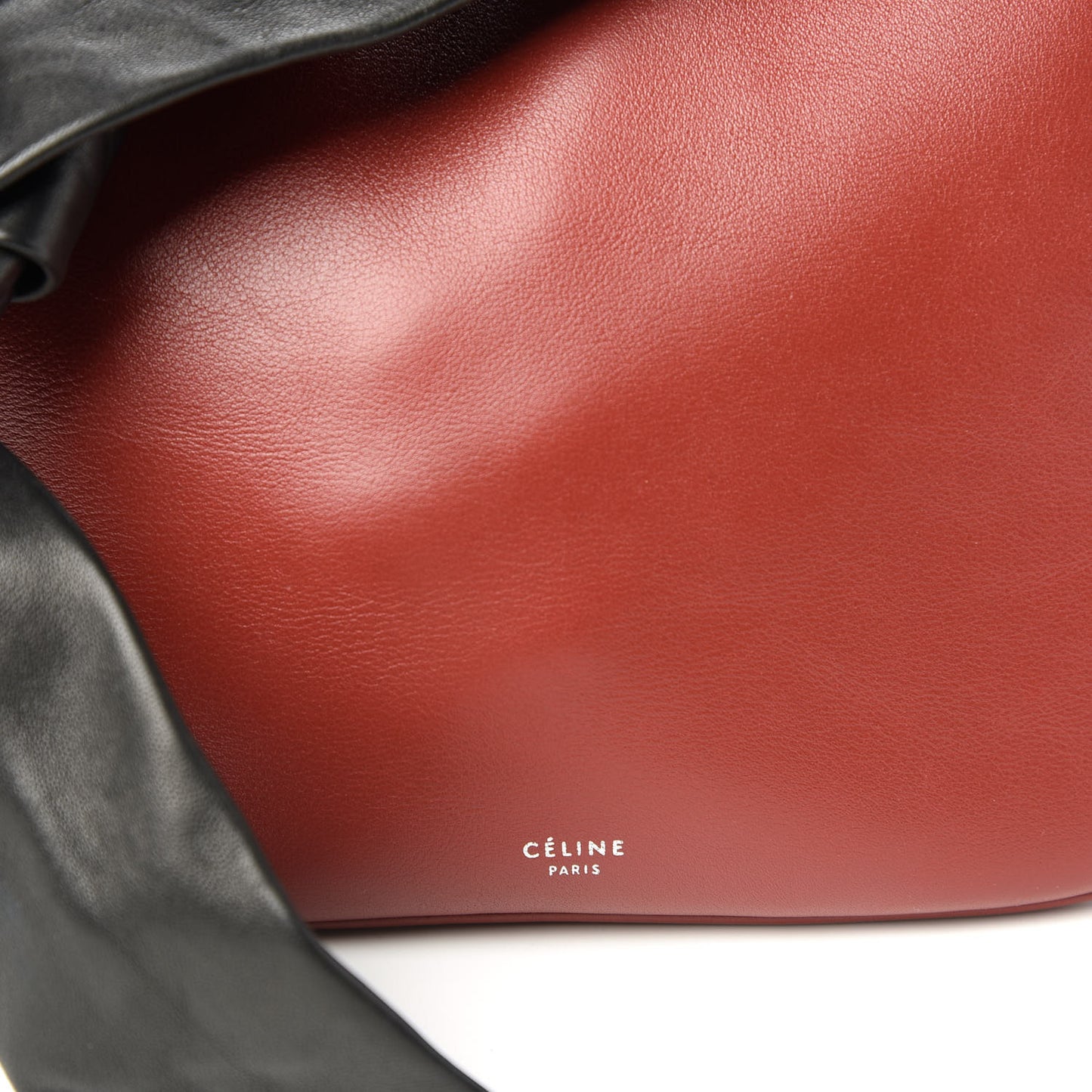 Lambskin Calfskin Small Ribbon Shoulder Bag Merlot