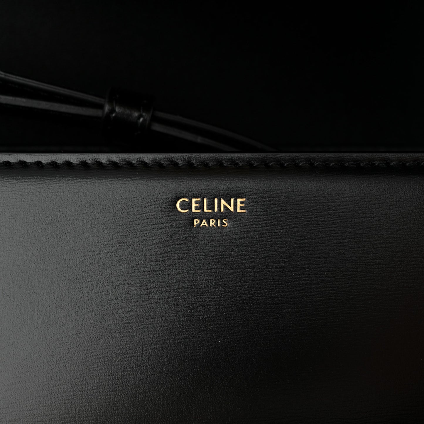 Shiny Calfskin Medium Triomphe Black