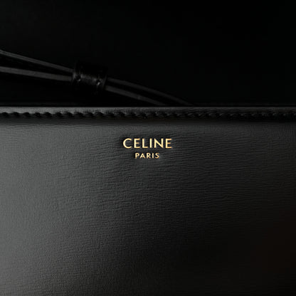 Celine Shiny Calfskin Medium Triomphe Black 6 of 11