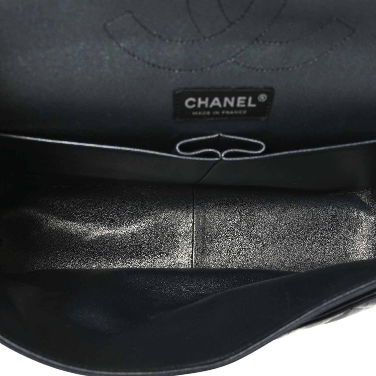 Chanel Iridescent Calfskin Quilted Jumbo Double Flap Charcoal 5 of 9