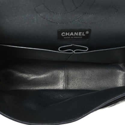 Chanel Iridescent Calfskin Quilted Jumbo Double Flap Charcoal 5 of 9