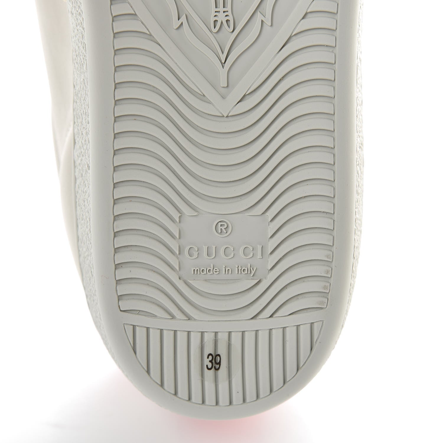 Gucci Calfskin Stripe Womens New Ace Sneakers 39 New Mystic White Ecru Red Flame 6 of 9