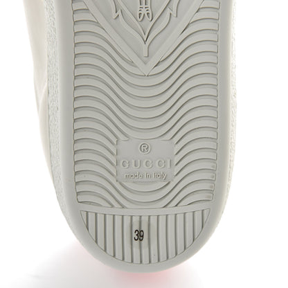 Gucci Calfskin Stripe Womens New Ace Sneakers 39 New Mystic White Ecru Red Flame 6 of 9
