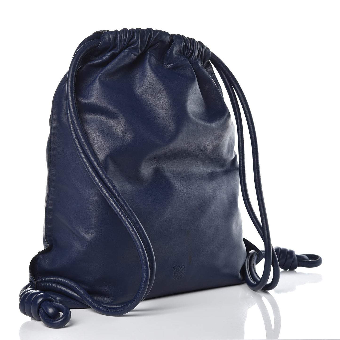 Calfskin Yago Knot Bag Navy