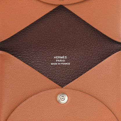 Hermes Swift Calvi Sailor Tattoo Card Case Gold Havane 6 of 7