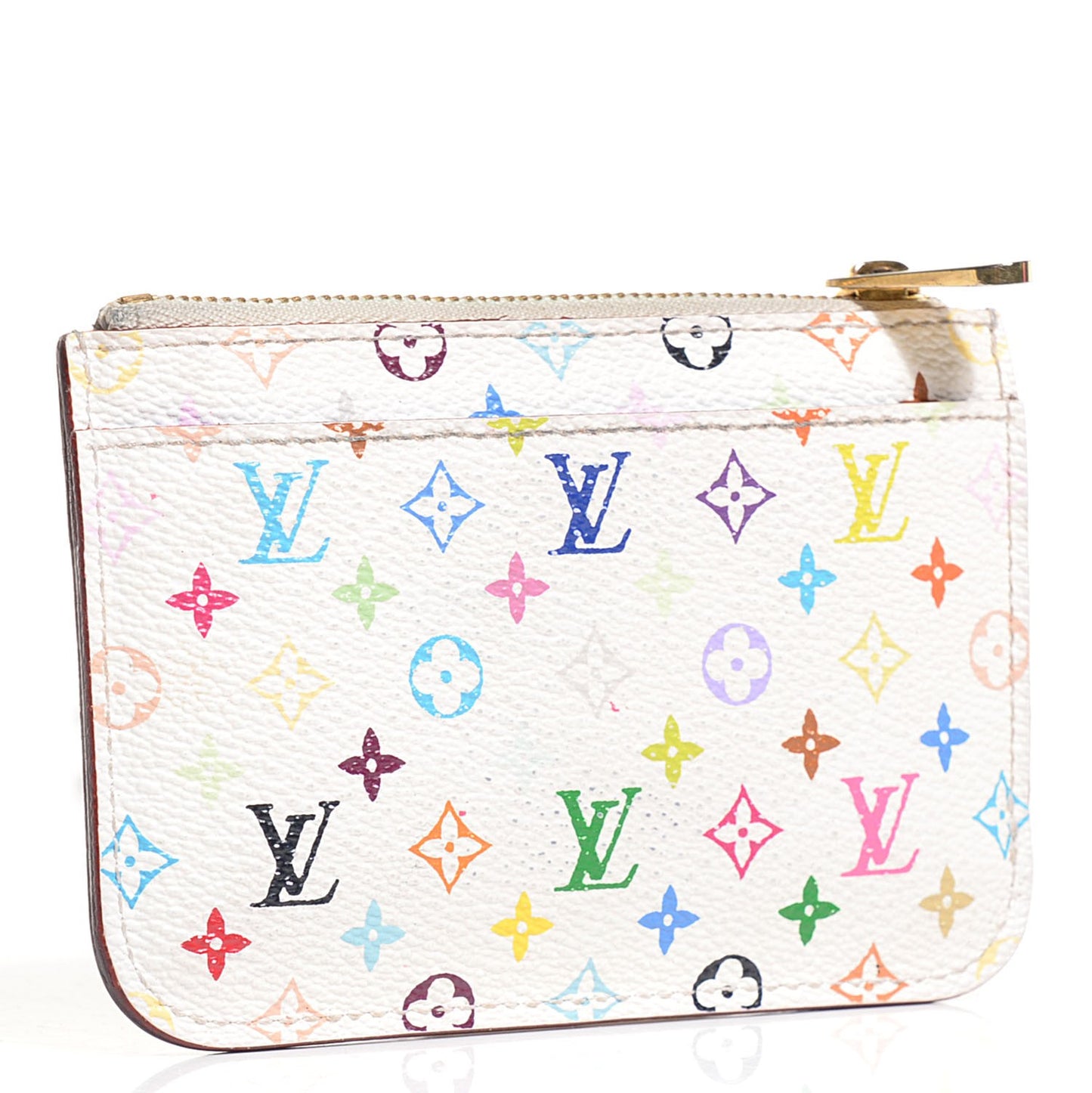 Monogram Multicolor Key Pouch White Anie