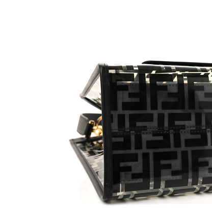 Fendi TPU FF Vitello Century Plexiglass Medium Runaway Shopper Tote Black 8 of 9
