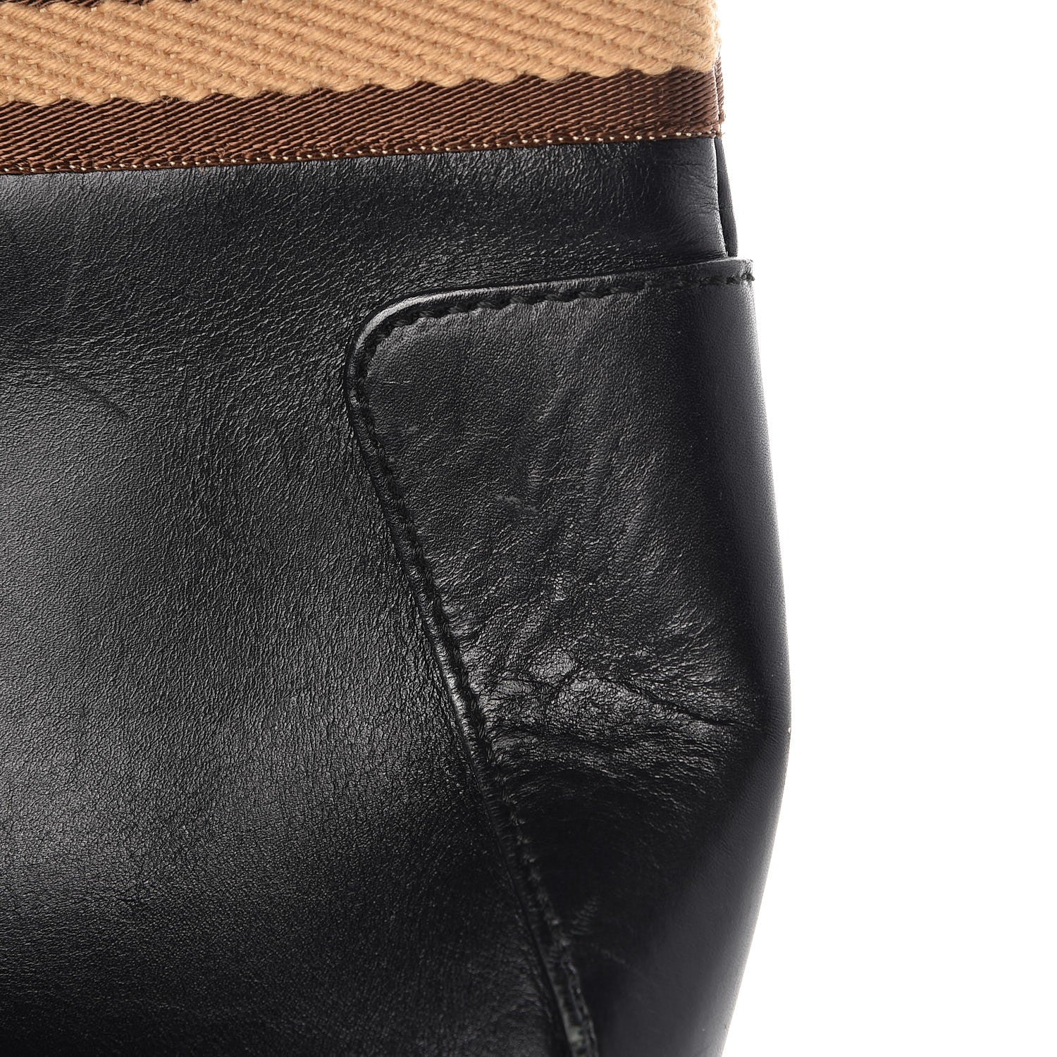 Gucci Calfskin Web Tote Black 12 of 15